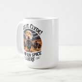 Funny Pumpkin Spice Bison Herd Stampede  Kaffeetasse (Vorderseite Links)