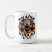Funny Pumpkin Spice Bison Herd Stampede  Kaffeetasse (Links)