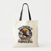 Funny Pumpkin Spice Cowboy Coffee Lover Tragetasche (Vorne)