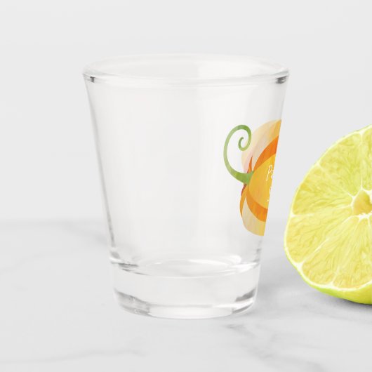 Funny Pumpkin Spice Fall, Ernte oder Erntedank Schnapsglas (Links)