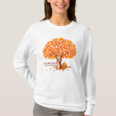 Funny Pumpkin & Squash Verstecken hinter Ahornbaum T-Shirt (Vorderseite)