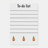 Funny Pumpkin To-do List Post-it Klebezettel (Vorderseite)