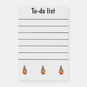 Funny Pumpkin To-do List Post-it Klebezettel