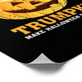 Funny Pumpkin Trumpkin Halloween Poster (Ecke)