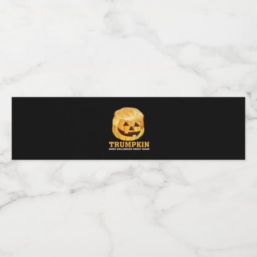 Funny Pumpkin Trumpkin Halloween Wasserflaschenetikett (Einzelnes Label)