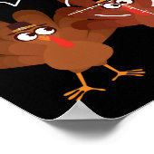 Funny Pumpkin Türkei Conversation Erntedank Poster (Ecke)