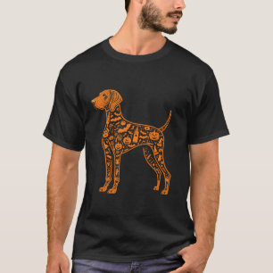 Funny Pumpkin Weimaraner Candy Halloween Mens Wome T-Shirt