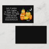 Funny Pumpkins Halloween Costumes Shop Visitenkarte (Vorne/Hinten)