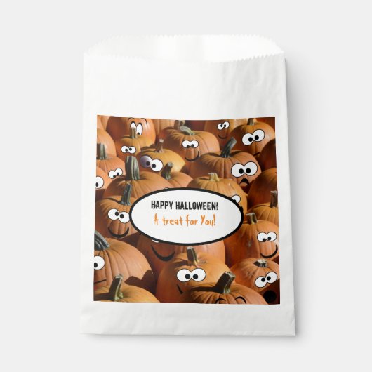 Funny Pumpkins Halloween Leckerei Fvor Bags Geschenktütchen (Vorderseite)