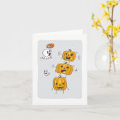 Funny Pumpkins und Ghosts Note Card Karte (Gelbe Blume)