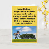 Funny Pun Avoid the Copse Happy Birthday Karte (Gelbe Blume)