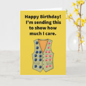 Funny Pun Berry Vest Happy Birthday Karte (Gelbe Blume)