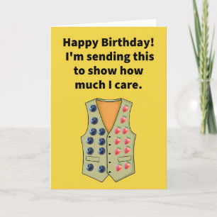 Funny Pun Berry Vest Happy Birthday Karte