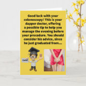 Funny Pun (Bowel) Prep School Viel Glück Karte (Gelbe Blume)