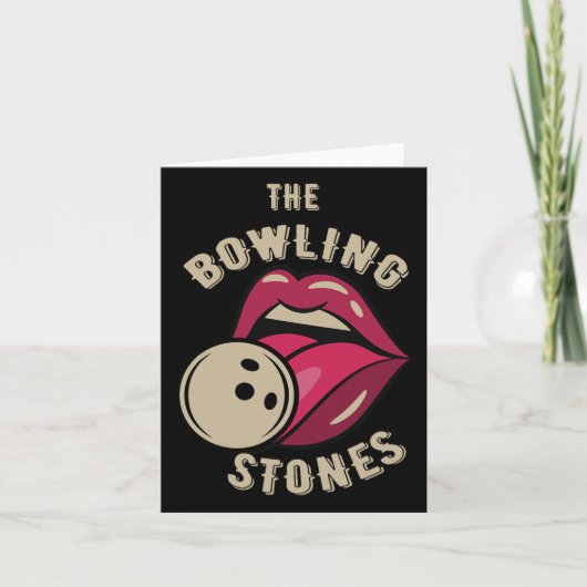 Funny Pun Bowling Stone Karte (Vorderseite)