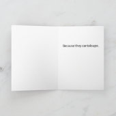 Funny Pun Cantaloupe Happy Birthday Karte (Innenseite)