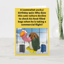 Funny Pun Carrion Gepäck Happy Birthday Karte