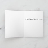Funny Pun Cartridge In einem Paar Bäume Weihnachte Karte (Innenseite)