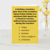 Funny Pun Cattle List Happy Birthday Karte (Gelbe Blume)