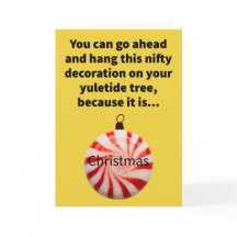 Funny Pun Christmas on-a-mint Merry Christmas