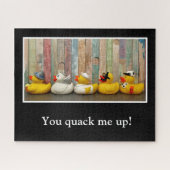 Funny Pun Clever Quack Rubber Duckie Duck Bird Puzzle (Horizontal)
