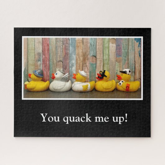 Funny Pun Clever Quack Rubber Duckie Duck Bird Puzzle (Horizontal)