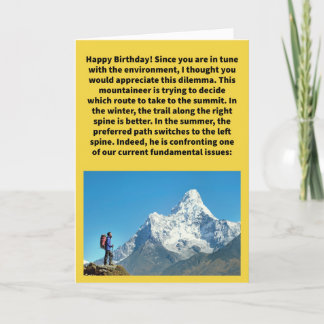 Funny Pun Climb Es verändert glücklichen Geburtsta Karte