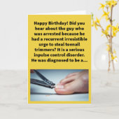 Funny Pun Cliptoemaniac Happy Birthday Karte (Gelbe Blume)