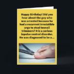 Funny Pun Cliptoemaniac Happy Birthday Karte<br><div class="desc">Ich denke jedes Jahr an dieses Stück an Worte, während ich meinen Zehennägeln ihre jährliche Beschneidung gebe. Es ist seltsam, dass ich so ein produktiver Zehennagelbauer bin, denn leider bin ich ein lebenslanger Fingernagel-Bitter (ein besonders beunruhigendes Problem für einen pensionierten Kieferorthopäden... ). Zu viele Informationen? Ich glaube, ich habe diese...</div>