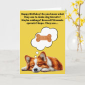 Funny Pun Collie Mehl Happy Birthday Karte (Gelbe Blume)