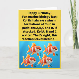 Funny Pun D Koi Happy Birthday Karte