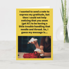 Funny Pun Danke, dass du viel gesehen hast Karte