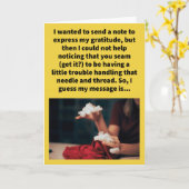 Funny Pun Danke, dass du viel gesehen hast Karte (Gelbe Blume)