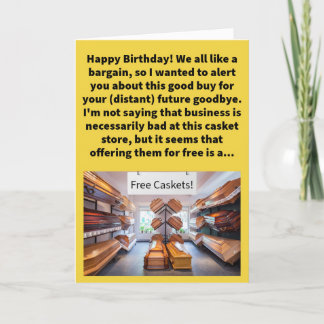 Funny Pun Dead Giveaway Happy Birthday Karte