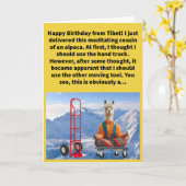 Funny Pun Dolly Llama Happy Birthday Karte (Gelbe Blume)