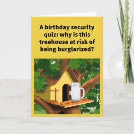 Funny Pun Door Is a Jar Happy Birthday Karte