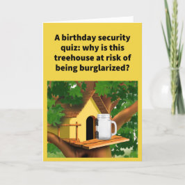 Funny Pun Door Is a Jar Happy Birthday Karte