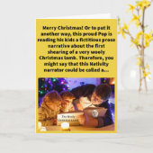 Funny Pun Fleece Novel Vater Frohe Weihnachten Karte (Gelbe Blume)