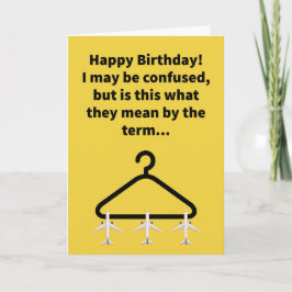 Funny Pun Flugzeug Hanger Happy Birthday Karte
