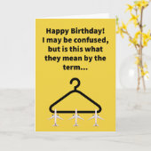 Funny Pun Flugzeug Hanger Happy Birthday Karte (Gelbe Blume)