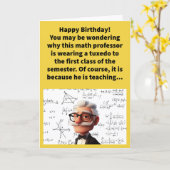 Funny Pun Formal Geometry Happy Birthday Karte (Gelbe Blume)