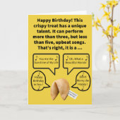 Funny Pun Four Tune Cookie Happy Birthday Karte (Gelbe Blume)
