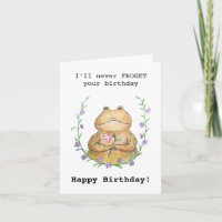 Funny Pun Frog Ich werde deinen Geburtstag nie ver