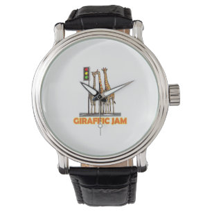 Funny Pun Giraffe Jam Armbanduhr