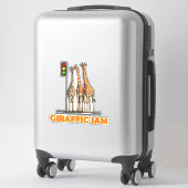 Funny Pun Giraffe Jam Aufkleber (Koffer)