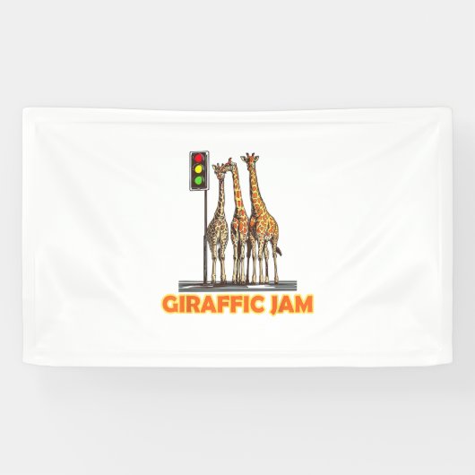Funny Pun Giraffe Jam Banner (Horizontal)