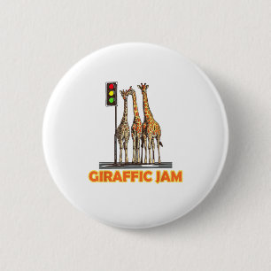 Funny Pun Giraffe Jam Button