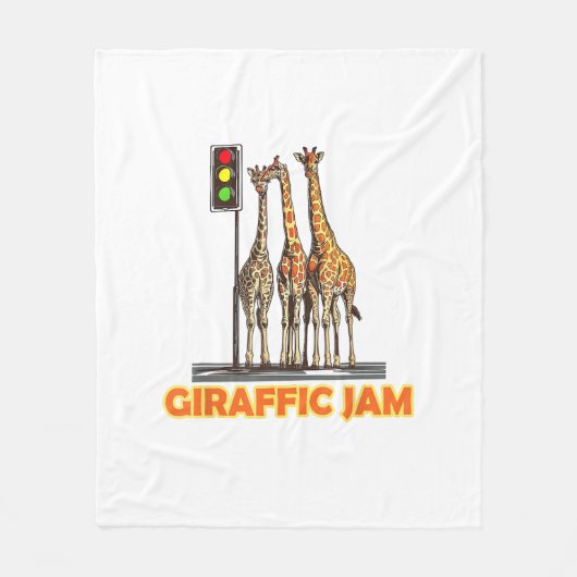 Funny Pun Giraffe Jam Fleecedecke (Vorderseite)