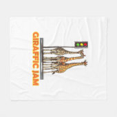 Funny Pun Giraffe Jam Fleecedecke (Vorderseite (Horizontal))