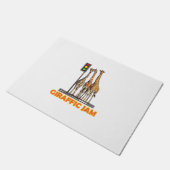 Funny Pun Giraffe Jam Fußmatte (Schrägansicht)